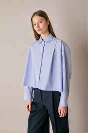 Camicia boxy con pieghe