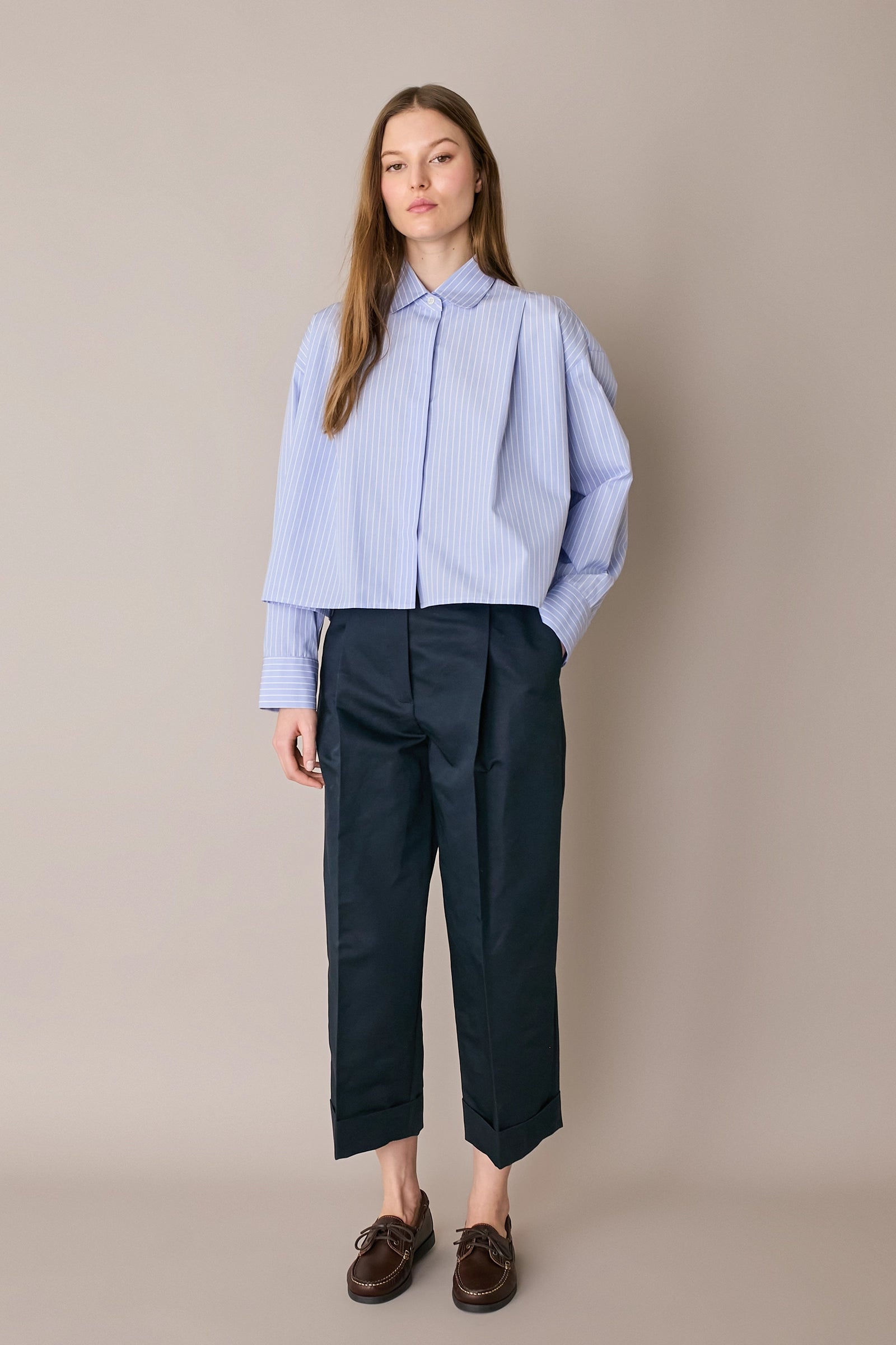 Camicia boxy con pieghe