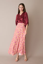 Blusa in raso operato