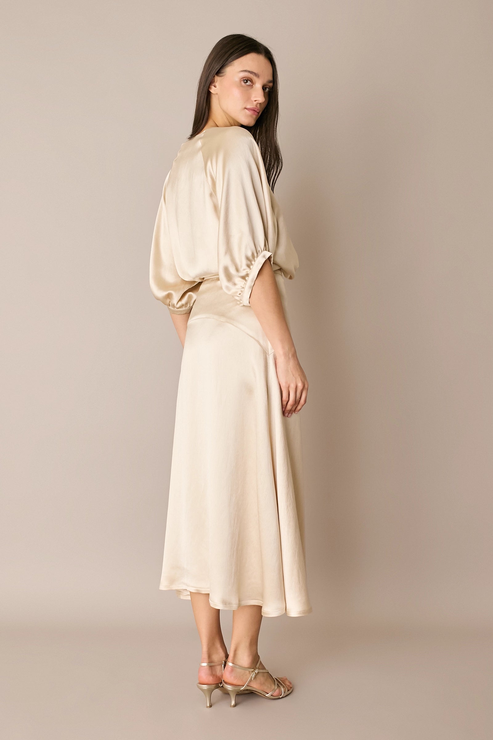 Blusa in raso operato