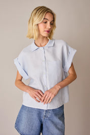 Camicia in lino con taschino