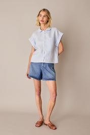 Camicia in lino con taschino