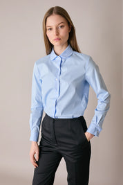 Camicia con colletto stondato