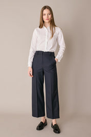 Camicia con colletto stondato