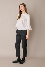 Cotton top with bell sleeves