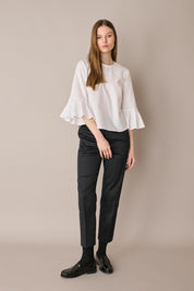 Cotton top with bell sleeves