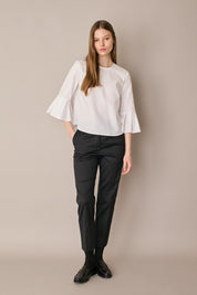 Cotton top with bell sleeves