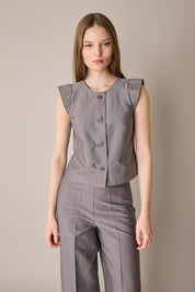 Camicia con maniche ad aletta