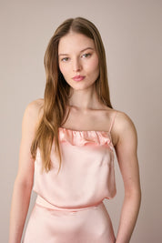 Silk blend camisole with thin straps