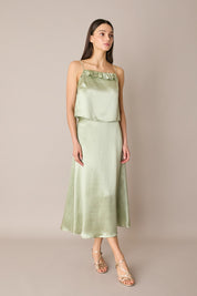 Silk blend camisole with thin straps