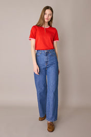 Contrast trim T-shirt