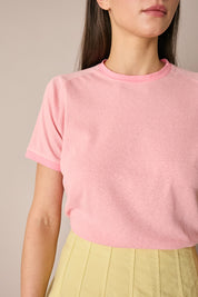 T-shirt in cotone con profili a contrasto