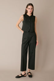 Stretch cotton vest 