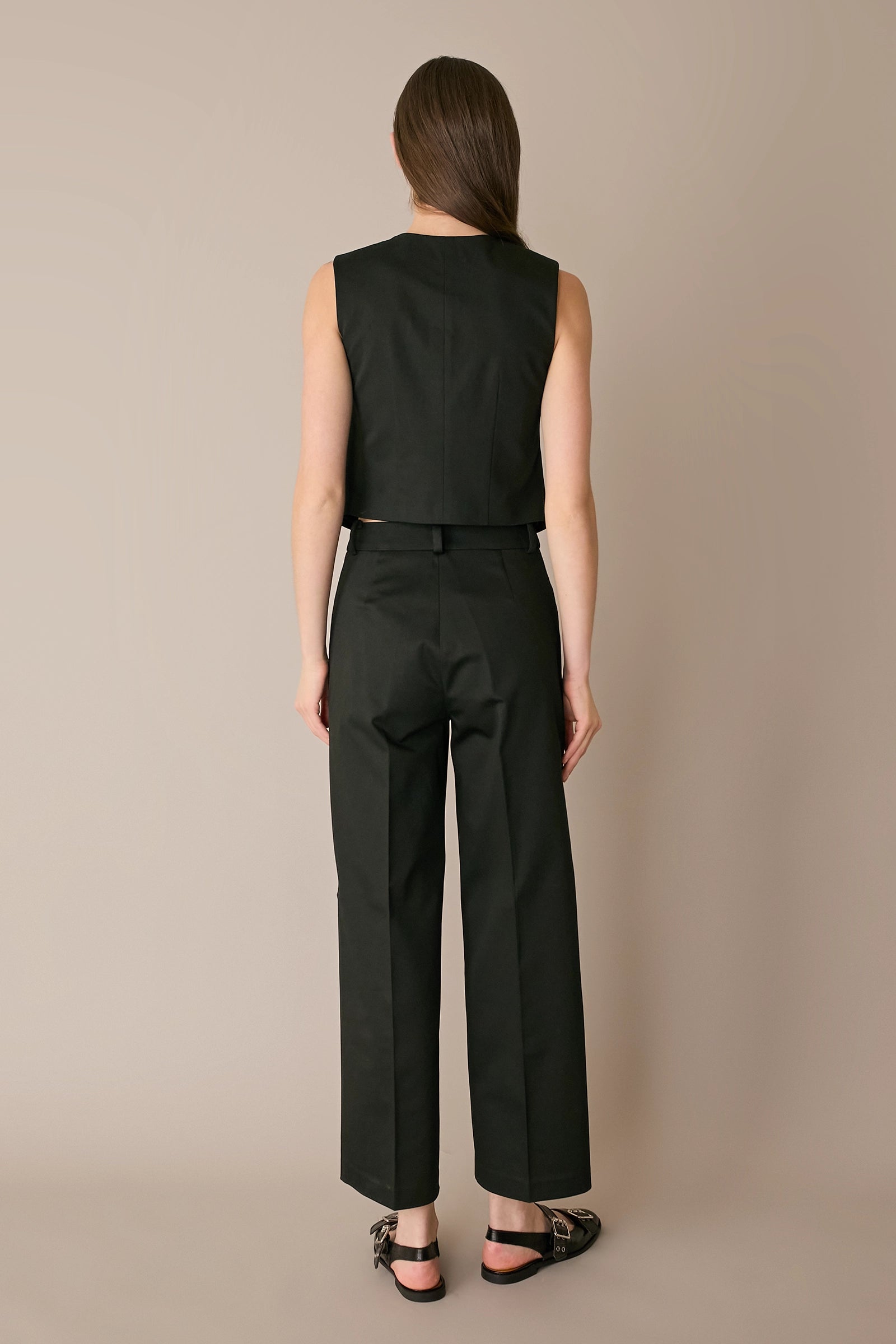 Stretch cotton vest 