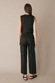 Stretch cotton vest 