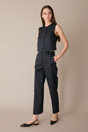 Stretch cotton vest 