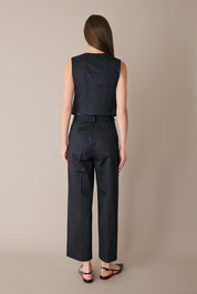 Stretch cotton vest 