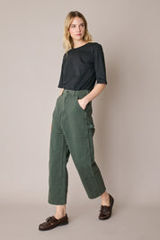 Cotton half-sleeve T-shirt