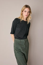 Cotton half-sleeve T-shirt