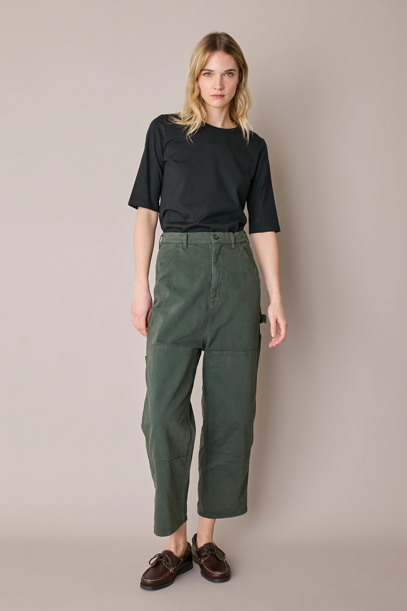 Cotton half-sleeve T-shirt