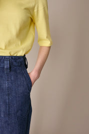 Cotton half-sleeve T-shirt