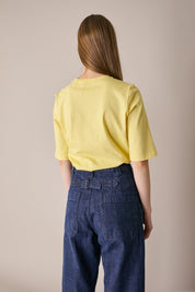 Cotton half-sleeve T-shirt