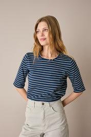 Cotton half-sleeve T-shirt