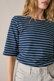 Cotton half-sleeve T-shirt