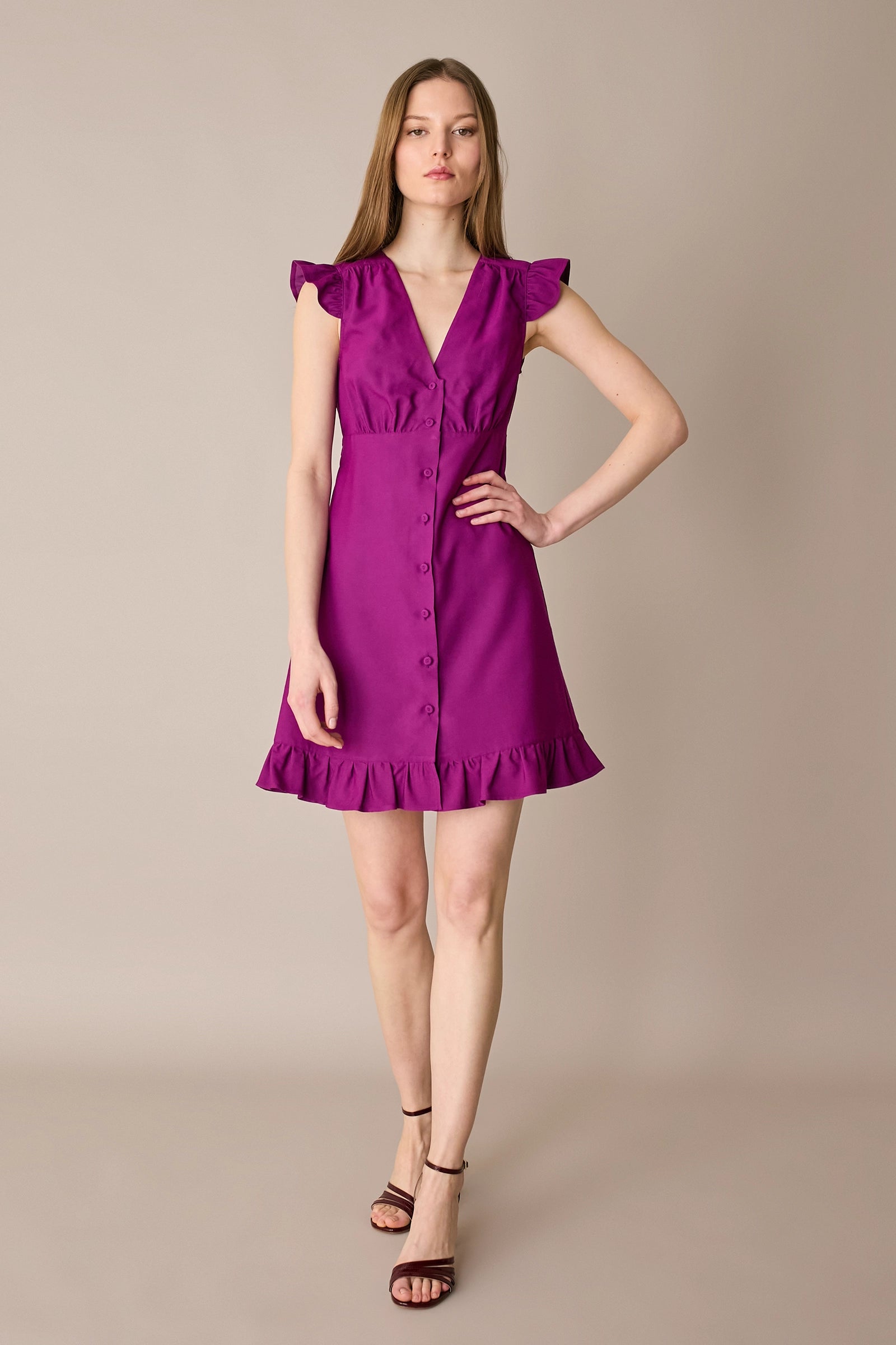 Abito chemisier con volant