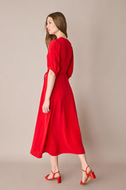Silk crepe de chine wrap dress