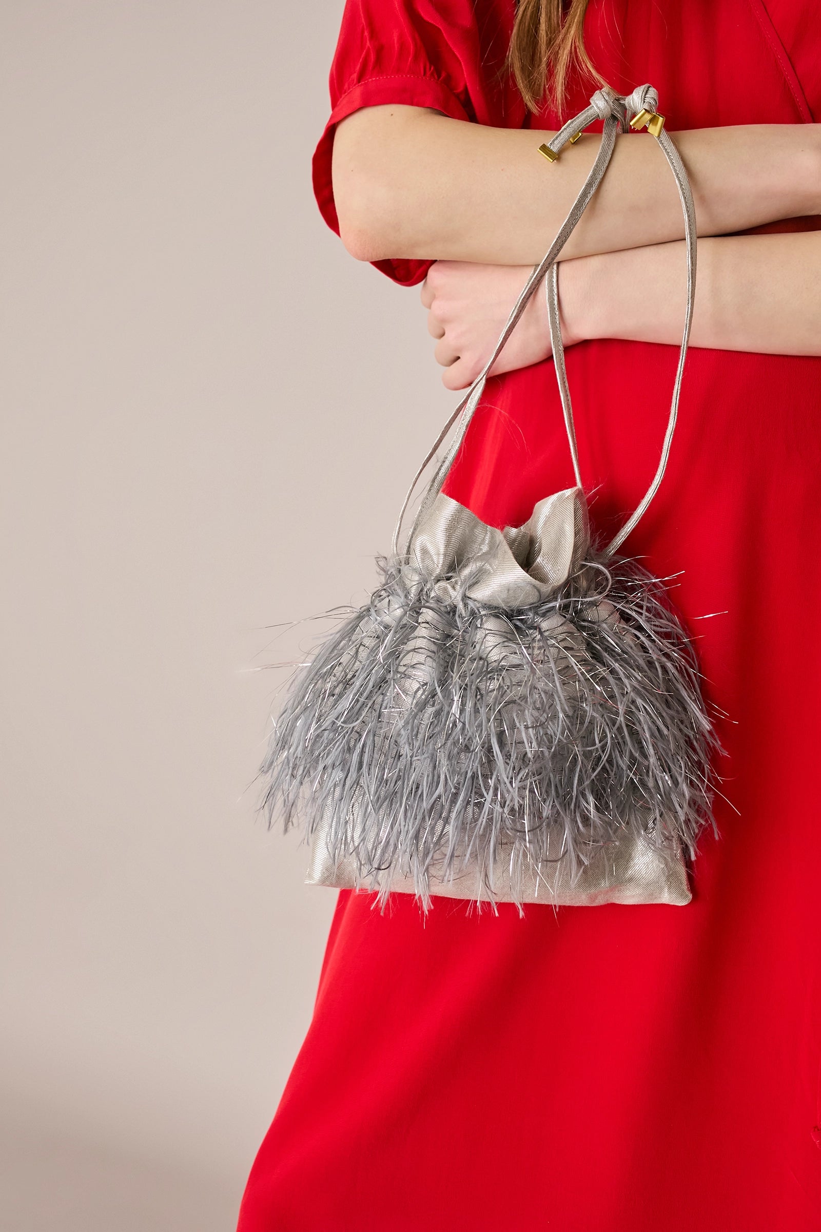 Silk crepe de chine wrap dress