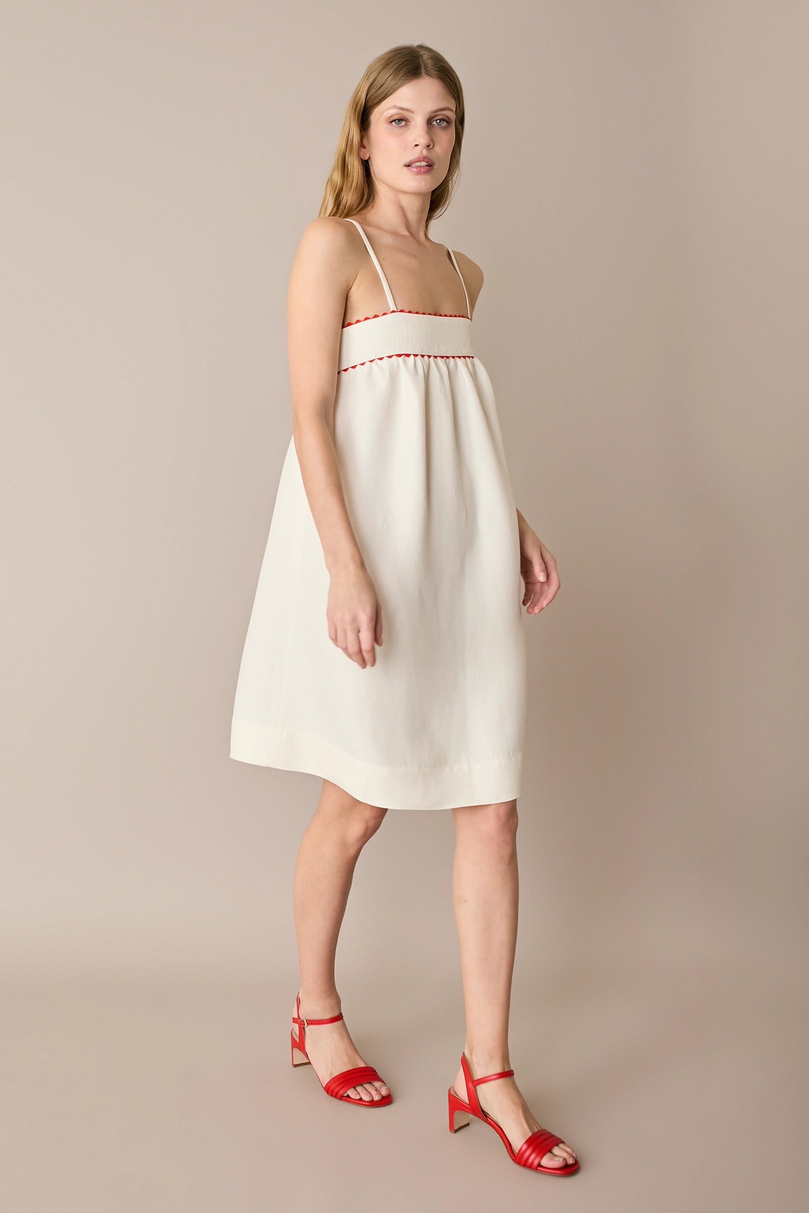 Linen-blend sundress