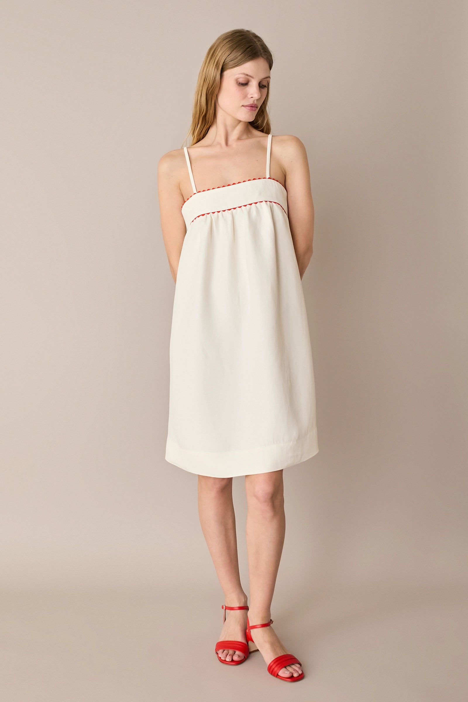 Linen-blend sundress