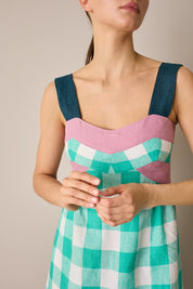 Abito colorato in lino