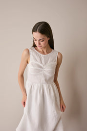Abito in lino e pizzo Valenciennes