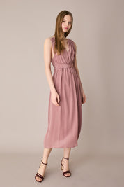 Abito drappeggiato in seta