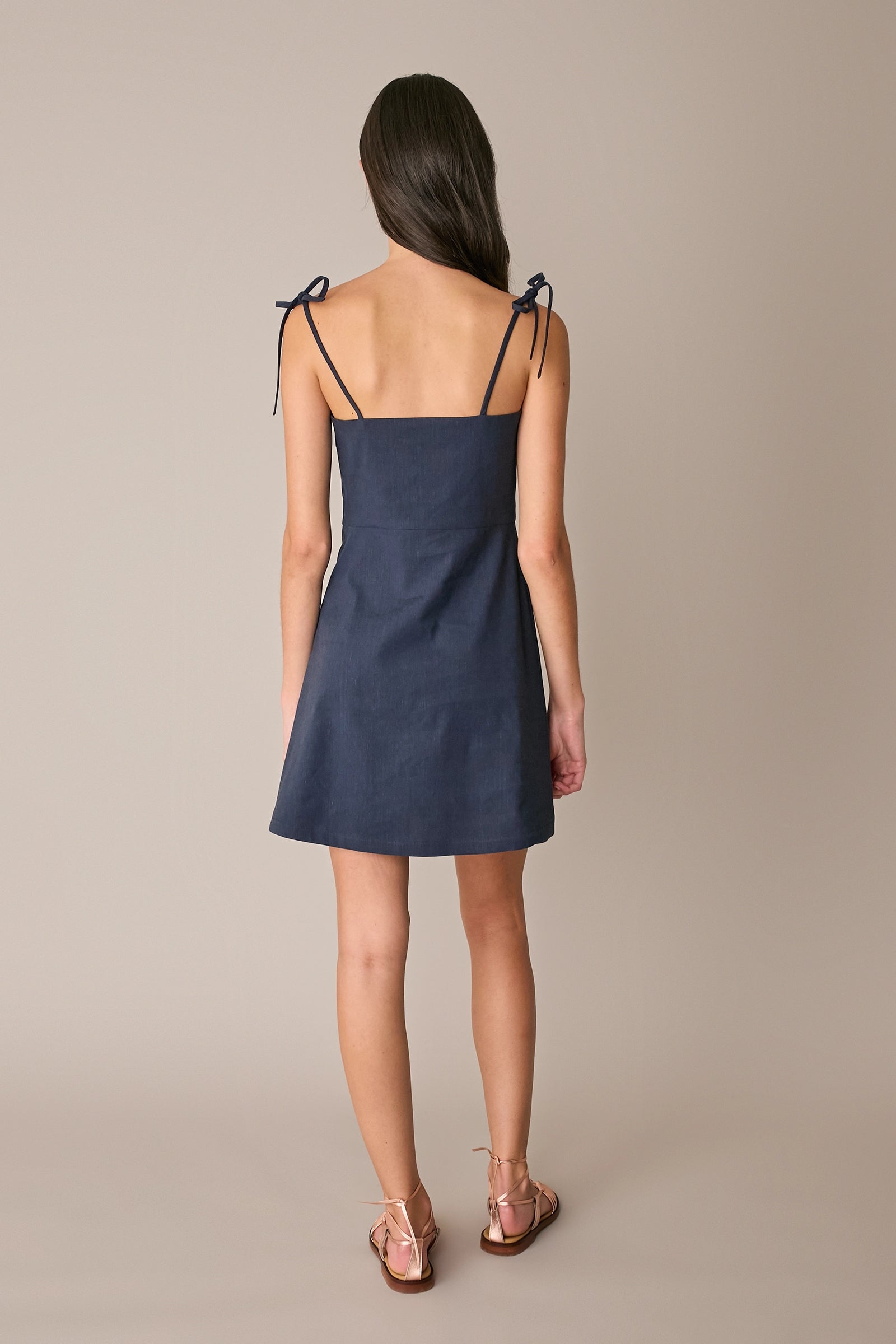 Stretch linen dress