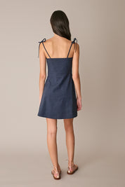 Stretch linen dress