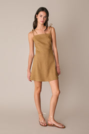 Stretch linen dress