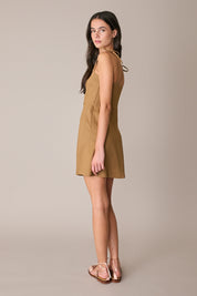 Stretch linen dress