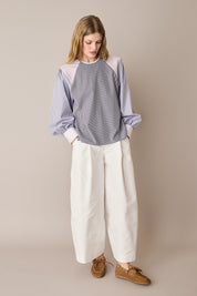 Pantaloni in cotone con pinces