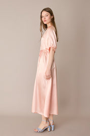 Silk-blend wrap dress