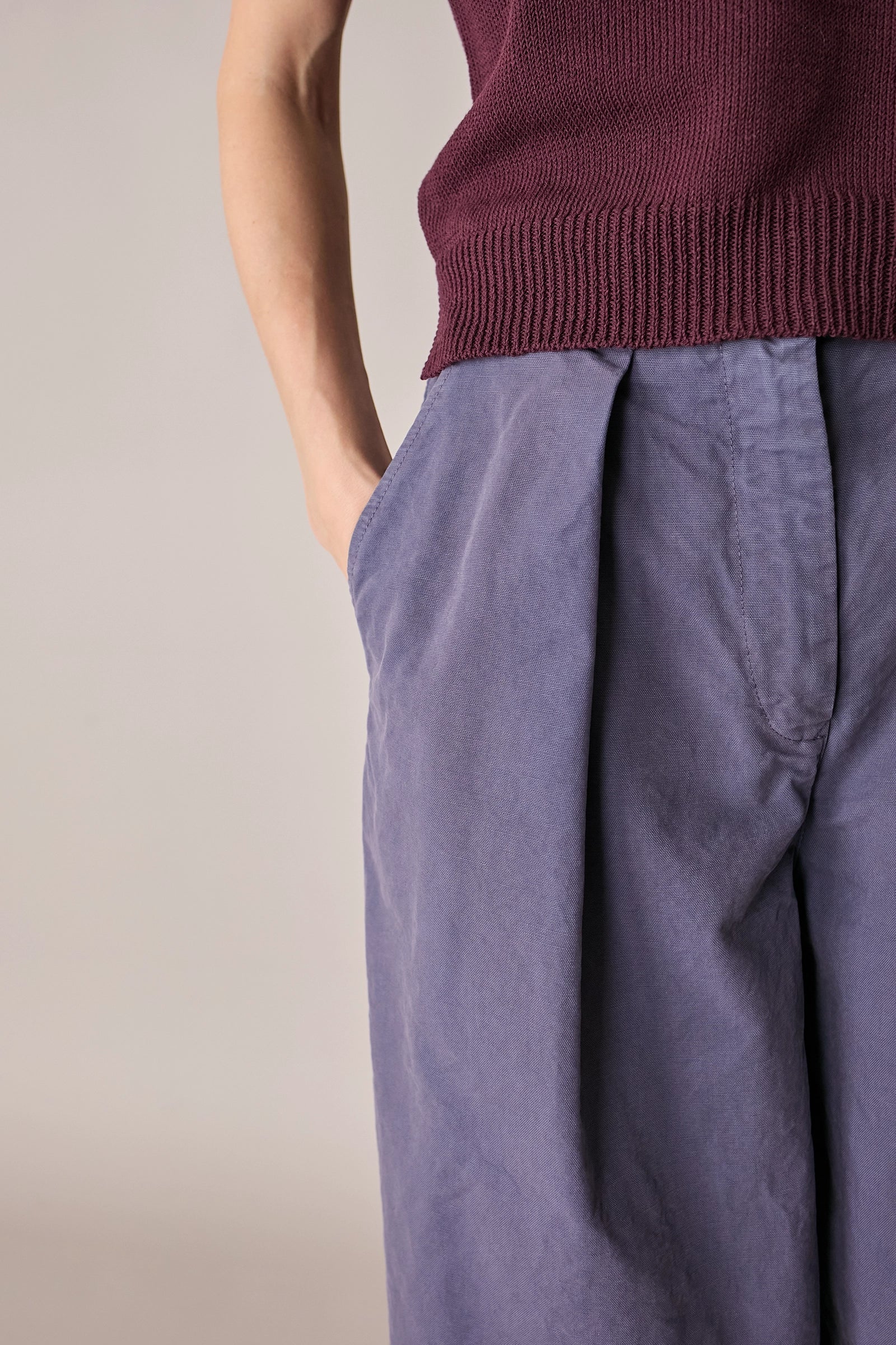 Pantaloni ampi in cotone