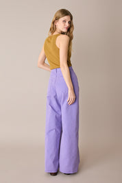 Pantaloni cinque tasche in drill di cotone