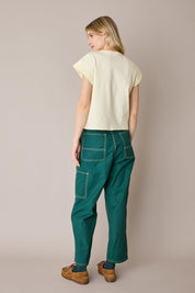 Sporty trousers with contrast stitching