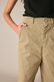 Pantaloni in cotone a gamba dritta