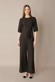 Pantaloni fluidi con elastico in vita