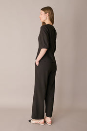 Pantaloni fluidi con elastico in vita