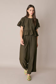 Pantaloni fluidi con elastico