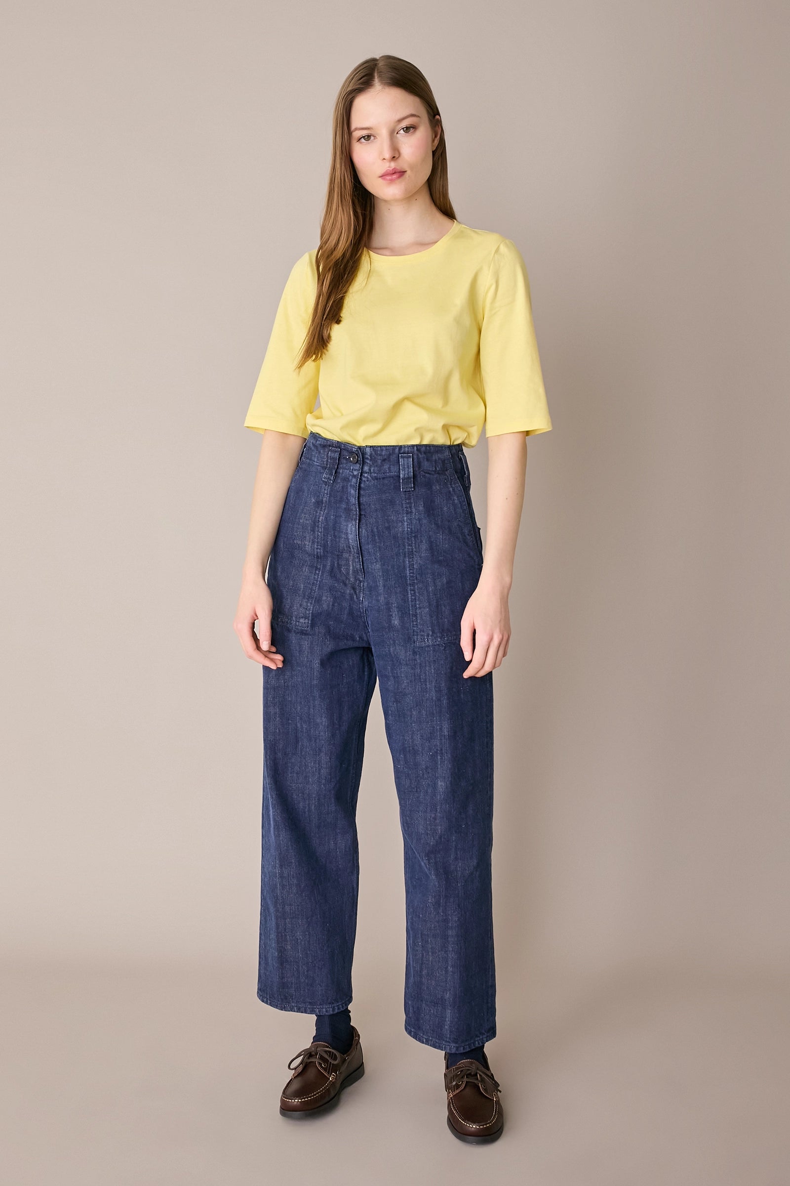 Jeans in denim cimosato giapponese